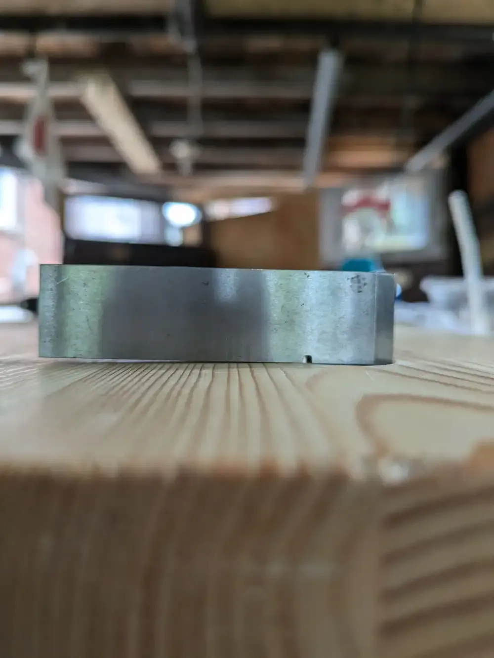 Square inserted into the hole shows it&#x27;s close but slightly out-of-square